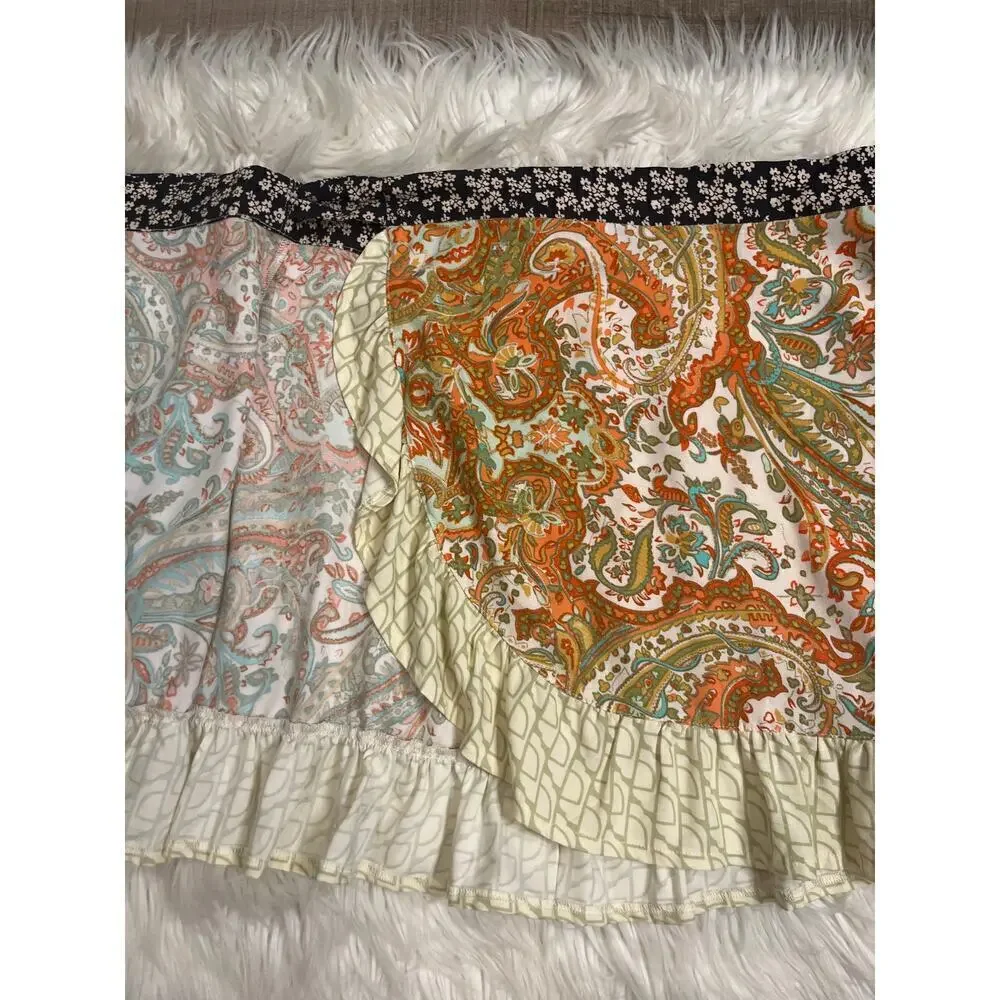 Urban Outfitters Toni wrap tie waist mini skirt L